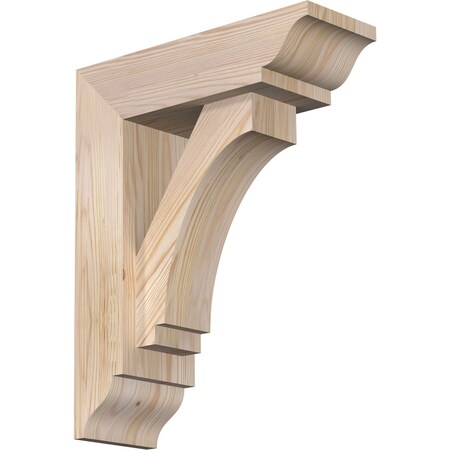 Ekena Millwork Imperial Traditional Smooth Bracket w/ Offset Brace, Douglas Fir, 5 1/2"W x 16"D x 20"H BKT0604X16X20IMP01SDF